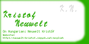 kristof neuwelt business card