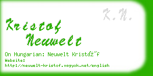 kristof neuwelt business card